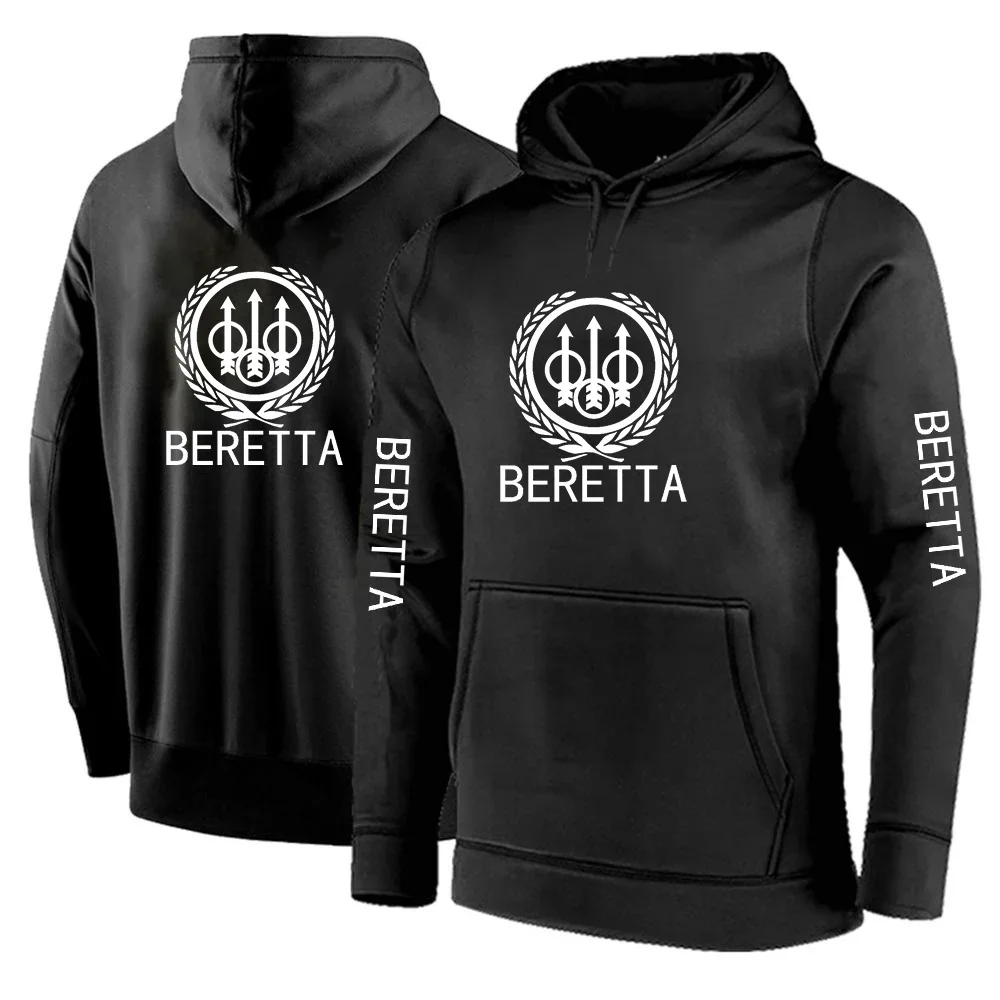 

Beretta Firearms Printed New Men Harajuku High Street Cotton Hoodies Winter Quality Pocket Zipper Loose Tops Padded Jacket Coat