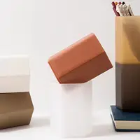 Creative Hexagonal Design Pen Holder Large Capacity Pen Container Simple Desk Organizer Pencil Storage Box Stationery Pen Barrel 6
