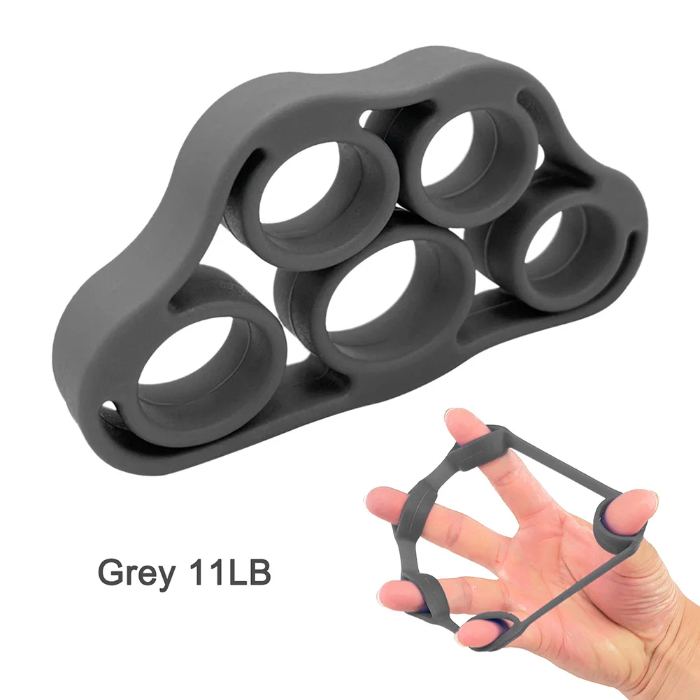 Description Picture 5 of item5 Finger Finger Strength Grip Band Mini Silicone Hand Exerciser Gripper Muscle Building Injury Recovery for Gym Fitness Training