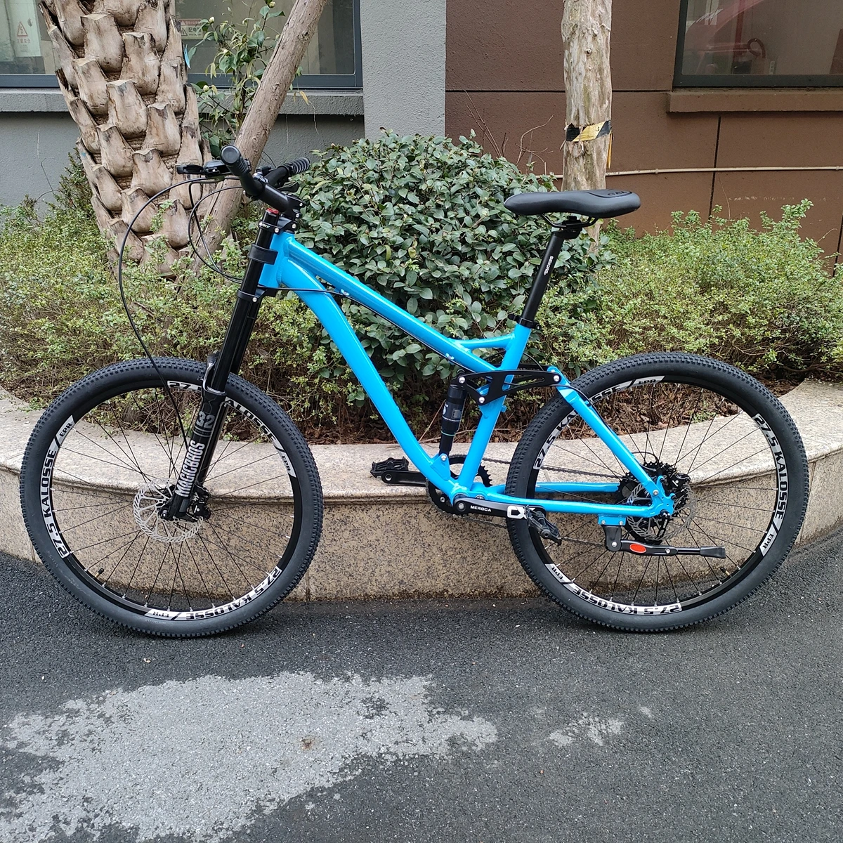 Kalosse-Mountain Bike Suspensão Total, 26x17 Polegadas, Bicicleta