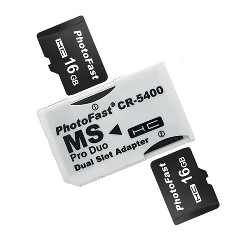 Memory Stick Pro Duo Card Reader Memory SD Card Adapter TF Flash for PSP 1000/2000/3000 Dual 2 Slot Adapter Convert