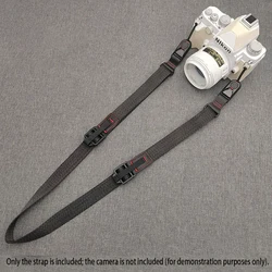 Quick Release Adjustable Camera Shoulder and Neck Strap (BLACK - GRAY2)