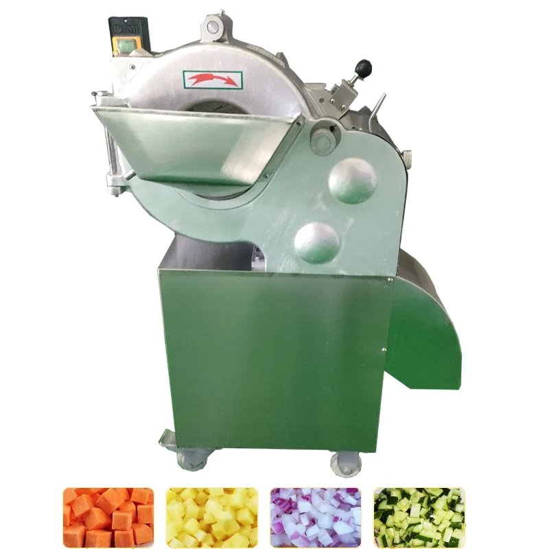 Commercial Vegetable Chopper Automatic Fruit Dicing Machine With  6/8/10/12/15mm Blades, 5 In 1 Electric Food Dicer for Potatoes Carrots  Cubes