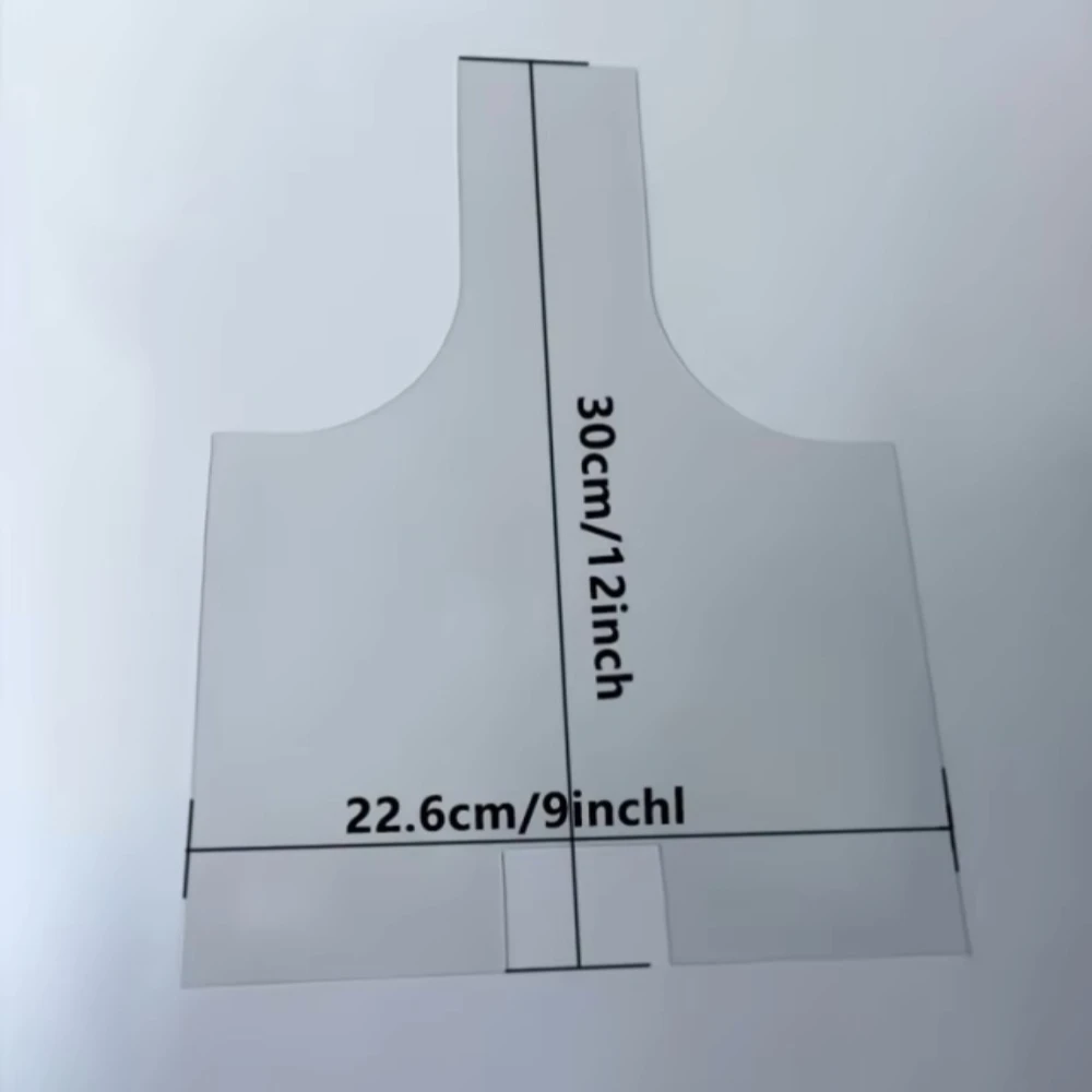 투명 아크릴 가방 패턴 템플릿 커팅 스텐실 가이드 DIY 수제 토트 숄더백 바느질 패치워크 공예 도구