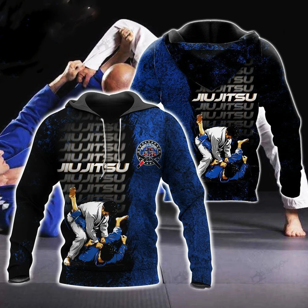 

Men's Autumn Sports Fighter Boxing 3D Printing Trend Fashion Hooded Sweater Can DIY Name roupa y2k hombre mortom
