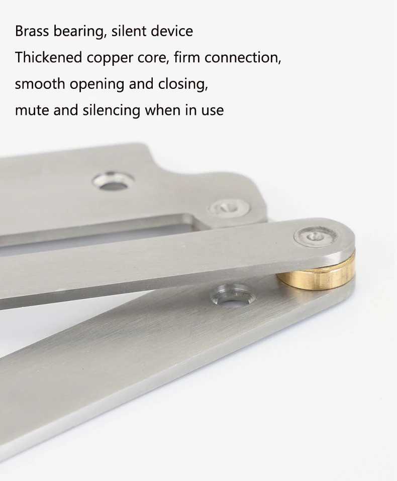 HATANSE Lot De 2 Charnières De Porte Pliables En Acier Inoxydable 304 - 10 X 7,5 Cm - Avec 16 Vis - Pour Portes Massives - Pour Intérieur Et Extérieur - Argenté