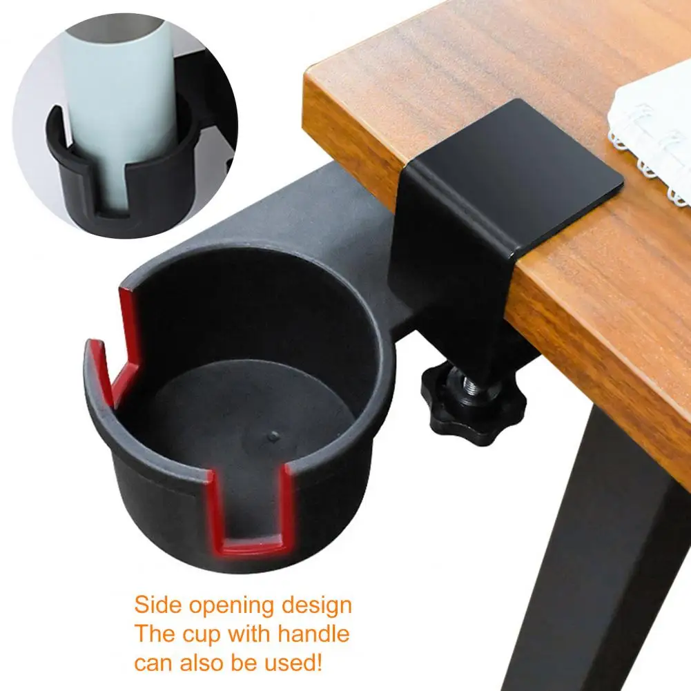 

Under-Desk Cup Holder 180 Degree Rotating Anti-Spill Sturdy Adjustable Clip Design Mug Holder Home Supplies