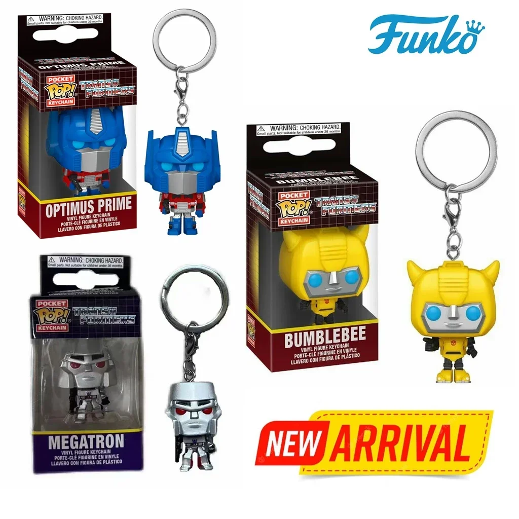 Funko Pop Transformers BUMBLEBEE Optimus Prime MEGATRON Pocket Pop Llavero Figura de vinilo Juguetes para niños Regalos de Navidad