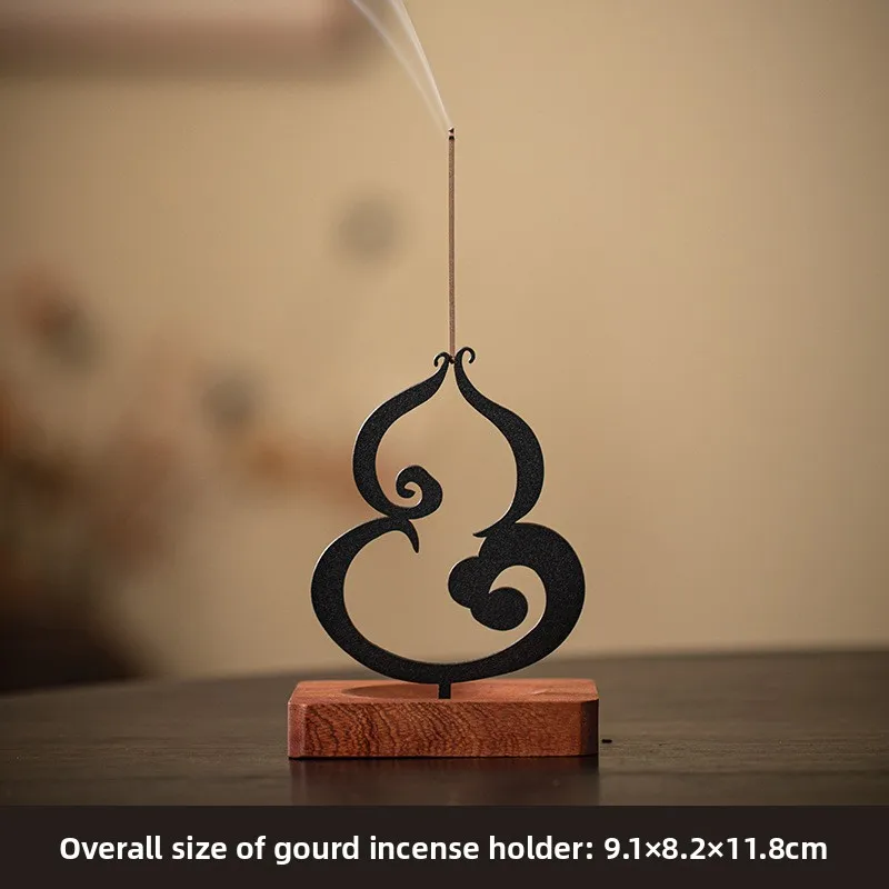 Creative gourd line incense burner incense seat sandalwood plate holder tea space indoor advanced aromatherapy burner tea