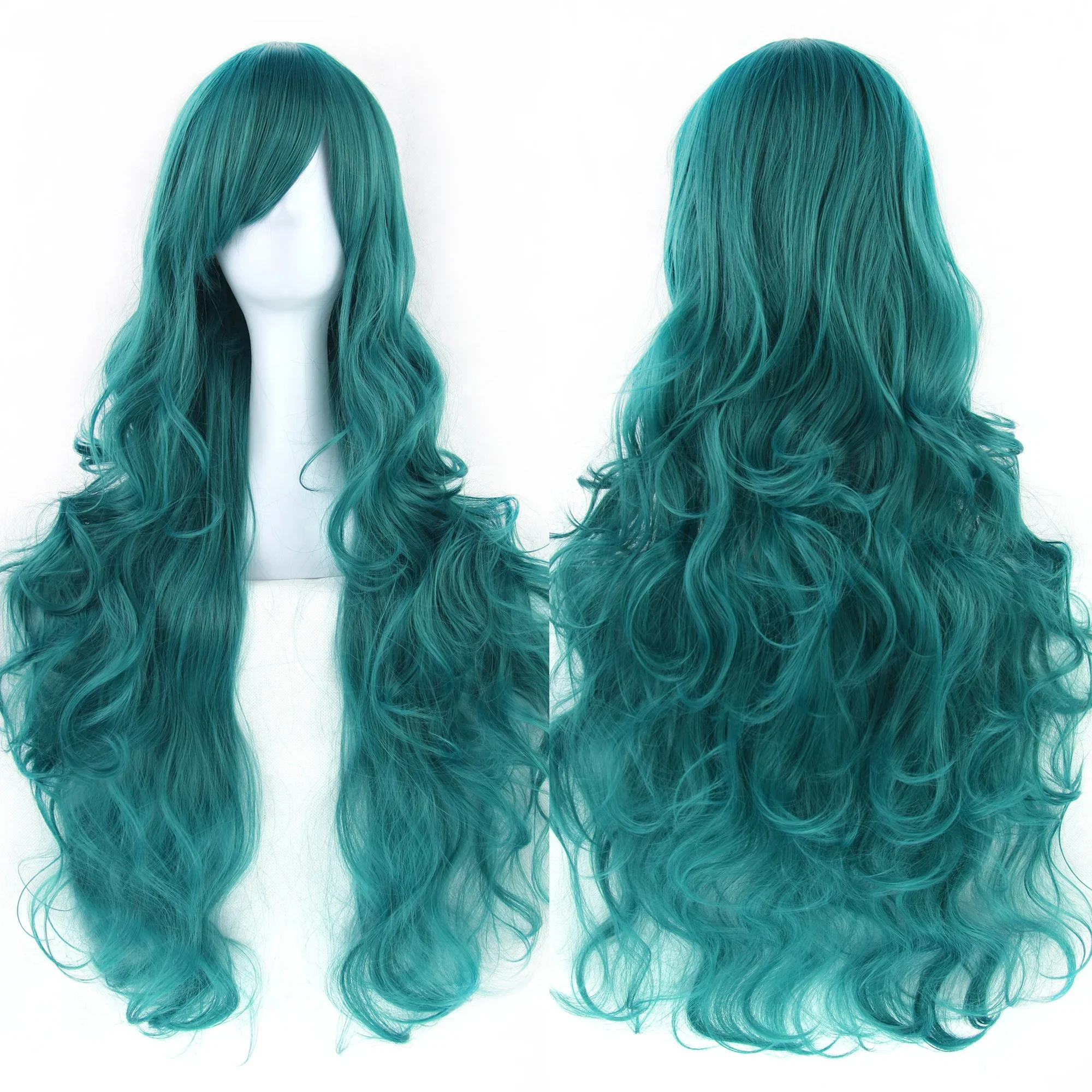 Synthetic Hair Wigs Soowee Curly Long Synthetic Hair Green Wig Hairpiece Pink Black Party Hair Cosplay Wigs for Women