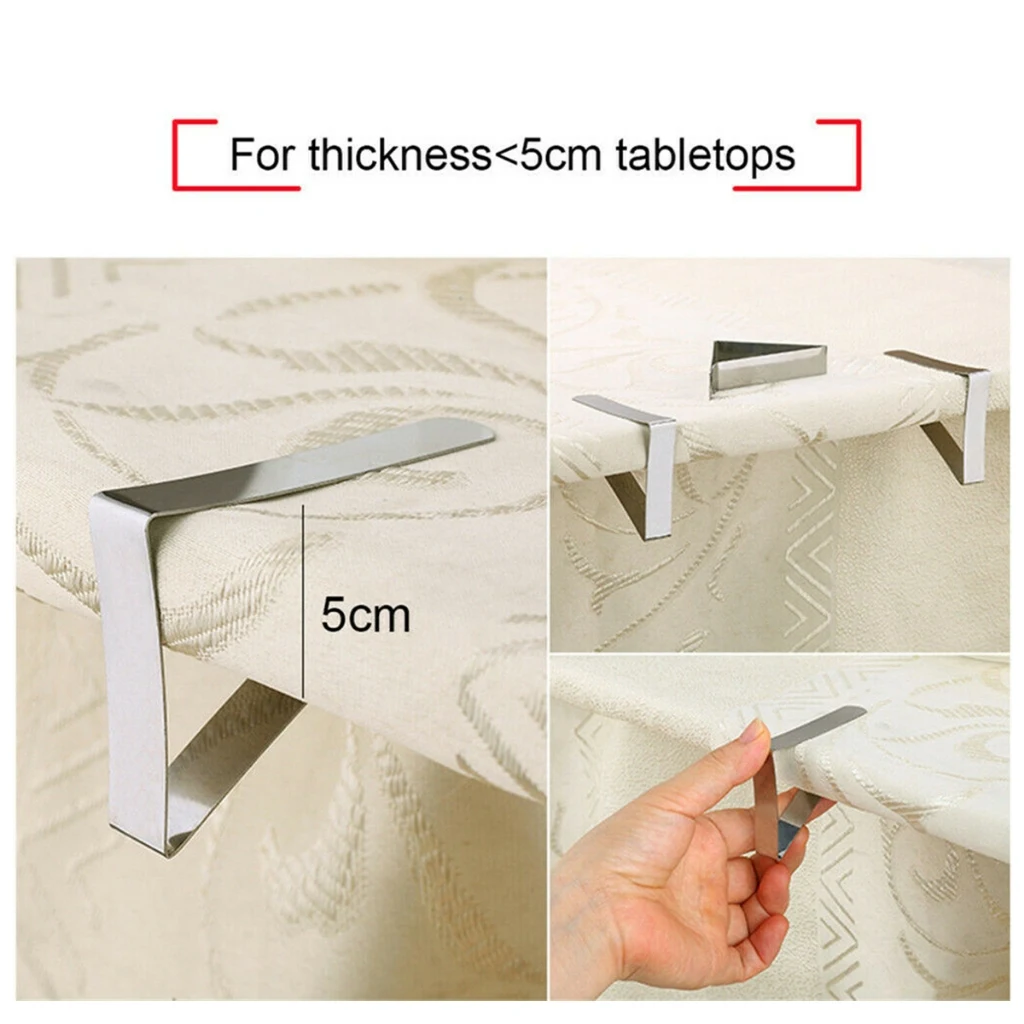 Tablecloth Clamps Table Cloth Clips Holder Clip Up To 1.7&rdquo; Thick Tables For Party Wedding Table Cover Clamps Decorative 8Pcs