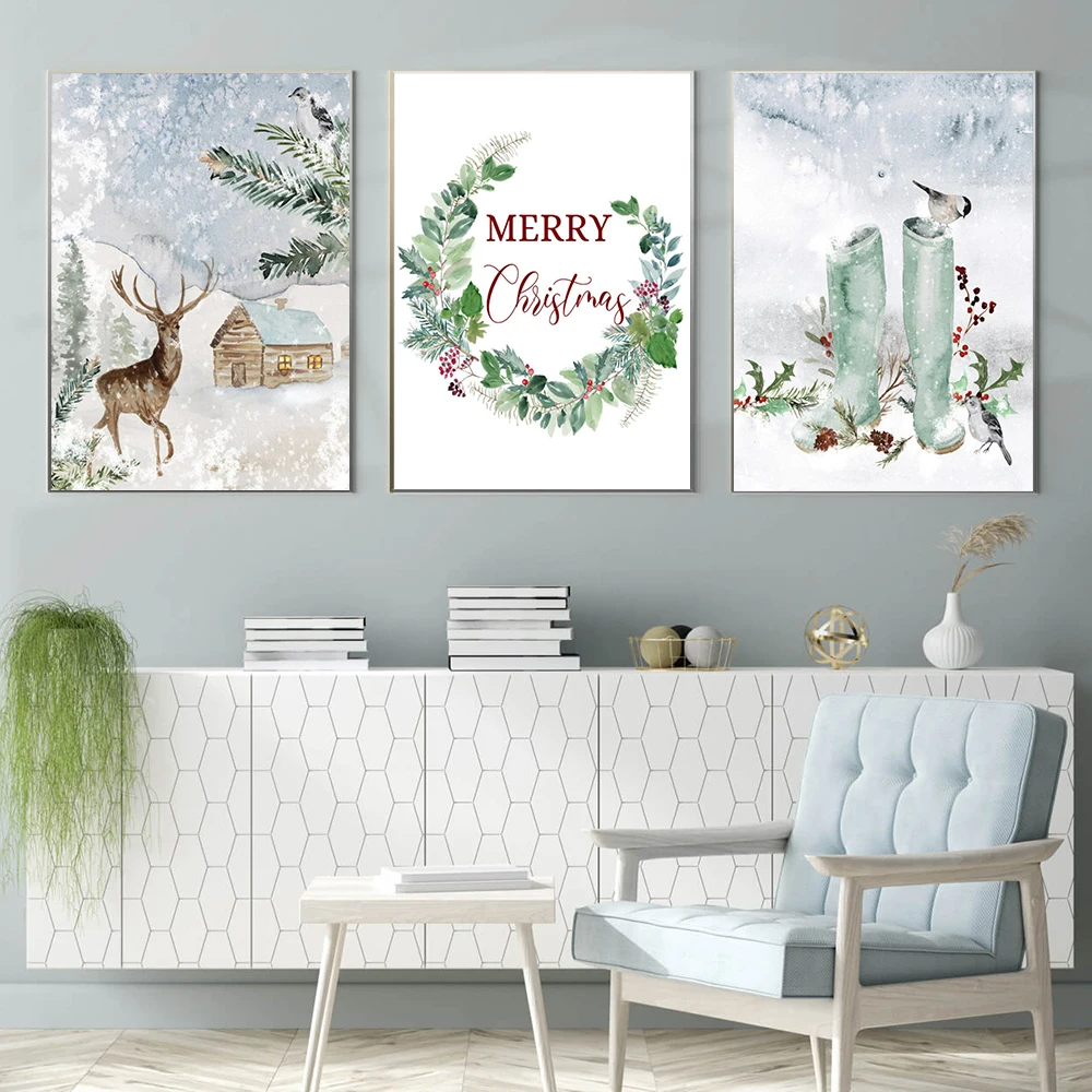 

Wonderland Wall Art Print Christmas Gifts Xmas Forest Sign Canvas Painting Nordic Modern Living Room Home Decor Pictures Poster