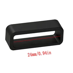 Silicone Watch Band Keeper Loop - Durable Strap Rings - 10pcs (24mm)