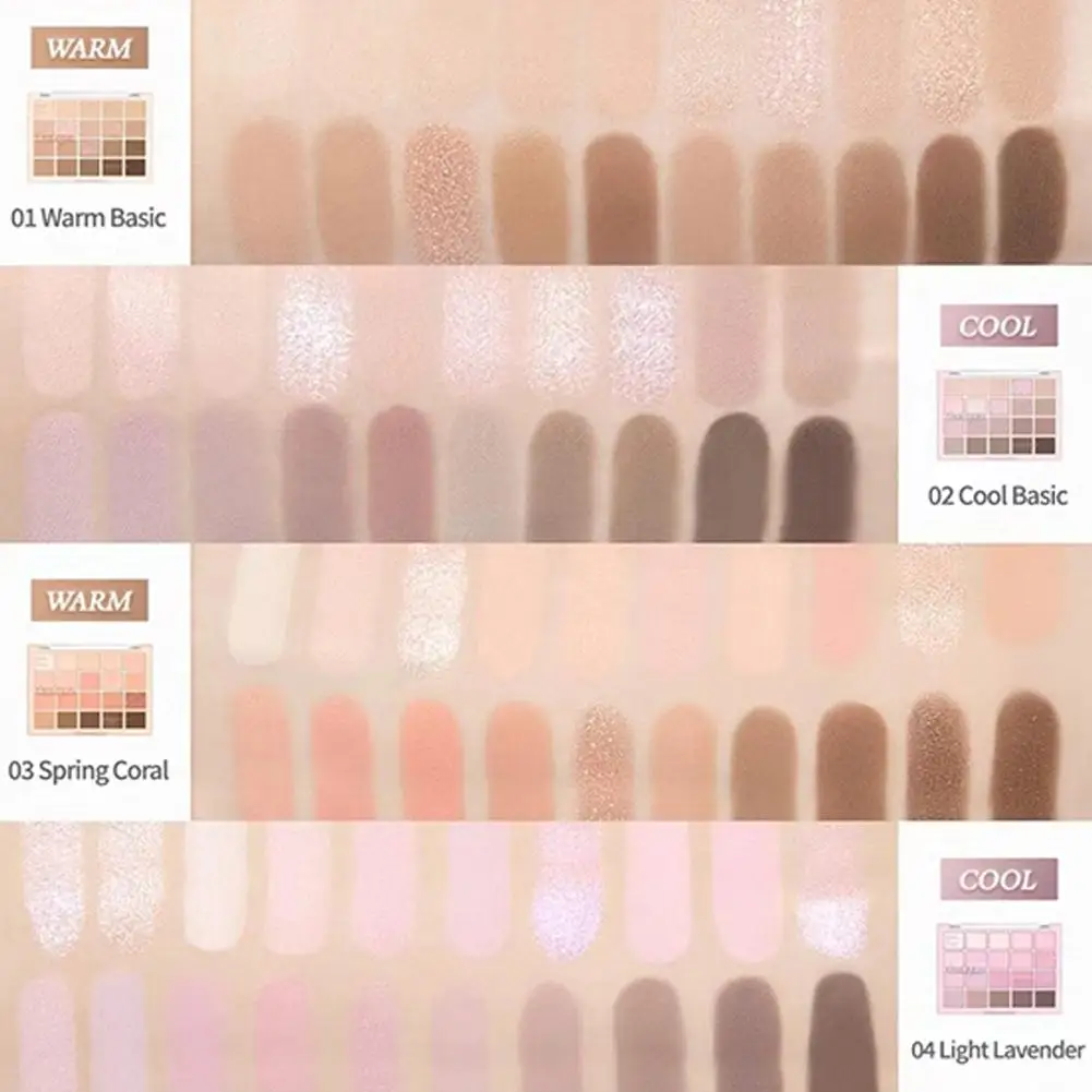 9/20Colors Coral Glitter Eyeshadow Makeup Pink Rose Eye Shadow Palette Low Saturation Nude Brown Matte Eyeshadow Cosmetics