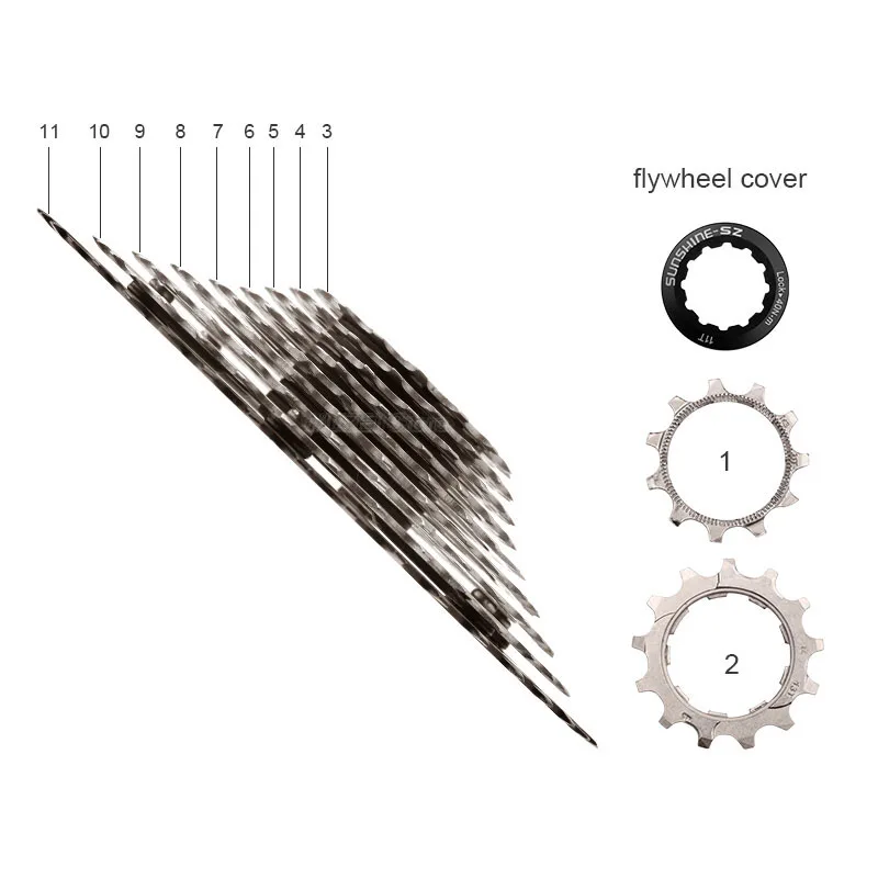 Bicycle Cassette Original Shimano SLX R7000 Cassette K7 11 Speed Groupset KMC Chains 11V Kit