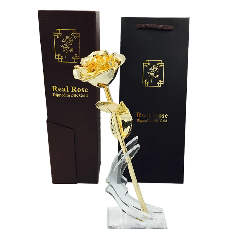 

24K Fully Gilded Roses Made Of Real Roses The Best Gift For Her And A Great Gift For My Wife Golden Roses With Brackets