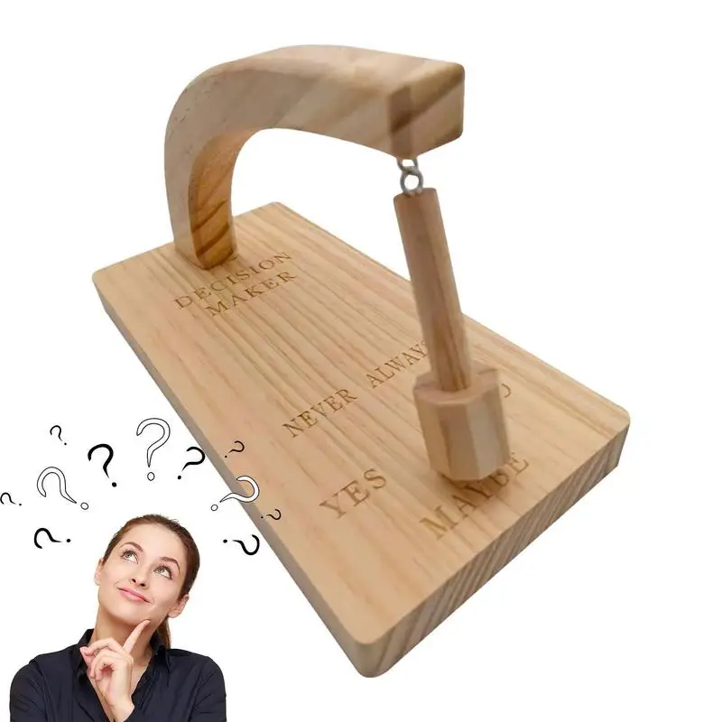 Decision Maker Magnetico in Legno, Risposta Unica Al Selettore Oscillante per Indecisa, Pratico per i Propri Cari, Materiale in Quercia