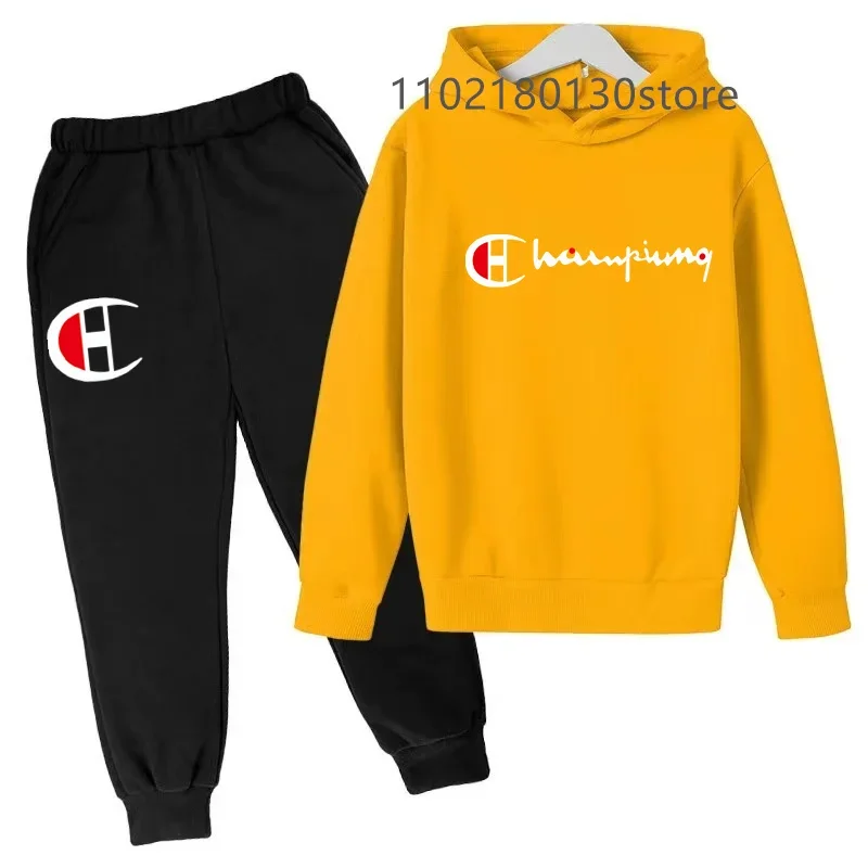 Spring/autumn Kids Clothing for Girl Boy Children's Hooded Hoodies Sweatshirts Fashion Sets Teenagers Groups of Pants Child Sui 4