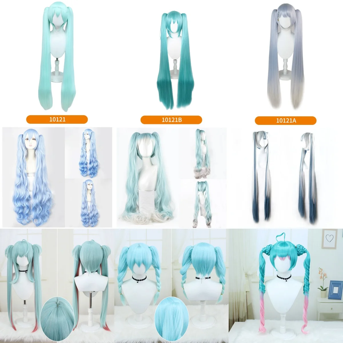 

20 Colors Miku Cosplay Wigs Japanese Singer Wig Fiber Heat Resistant Synthetic Hair Women Anime Lolita COS Outfits Accessories