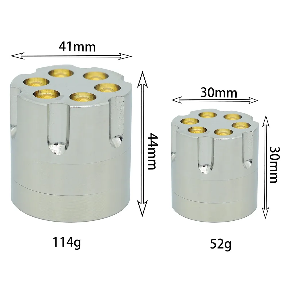 30/40mm Bullet Shaped 3-Layer Metal Herb Grinder Creative Design Compact & Portable