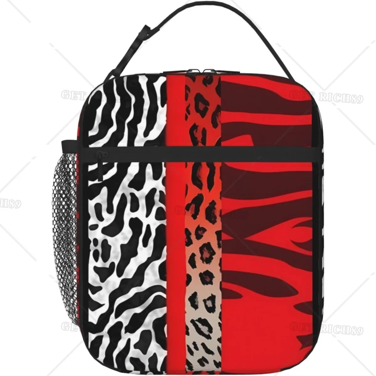 

Ланч-бокс с леопардовым принтом и зеброй для мужчин и женщин, изолированный многоразовый Портативный Ланч-бокс для работы и пикника