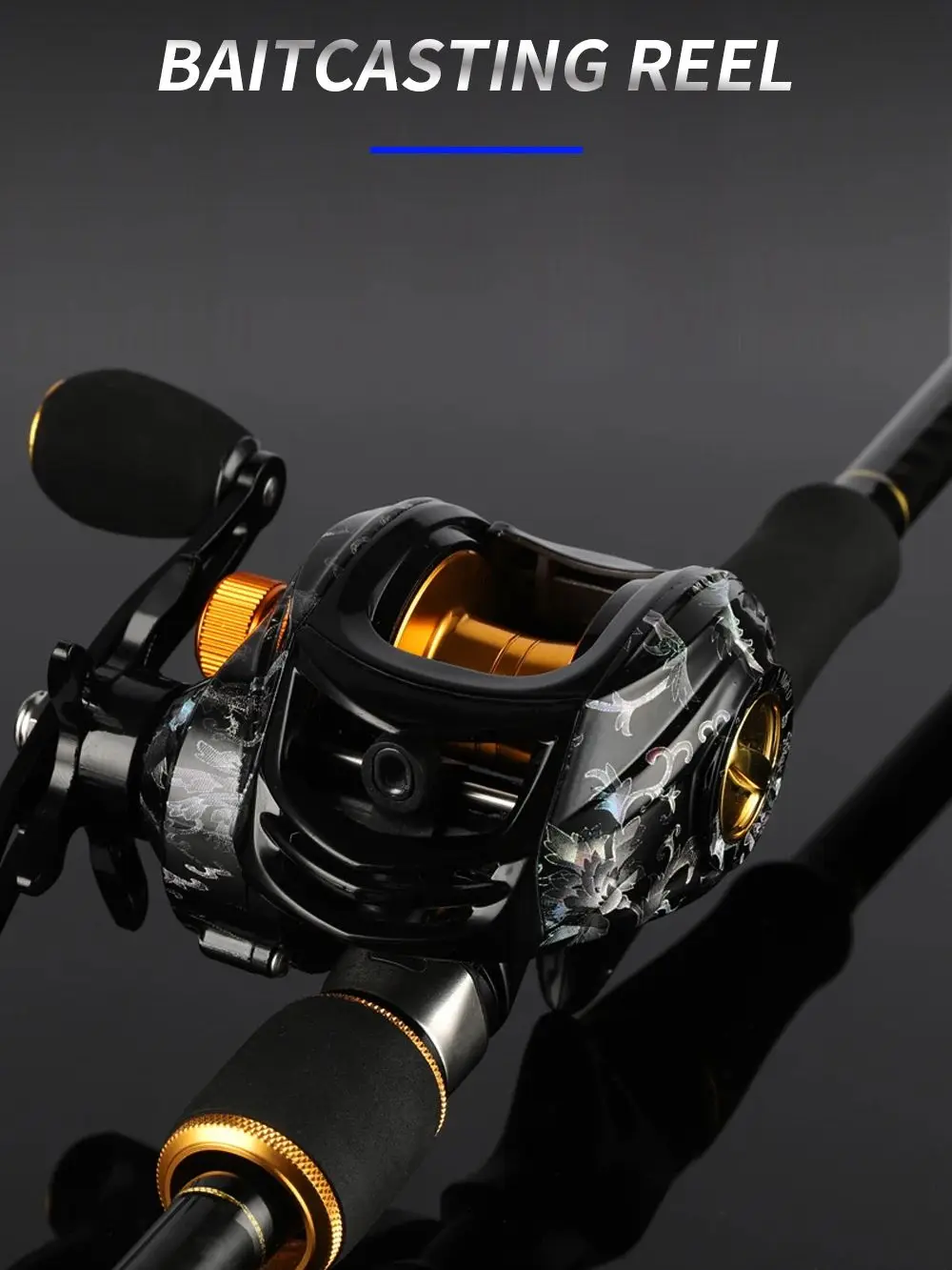 BILLINGS Baitcasting-Angelrolle VS Modell Angelrolle 7,2:1 Übersetzungsverhältnis 8KG Max DRAG Angelrolle Geeignet für Süßwasser – Detail 1