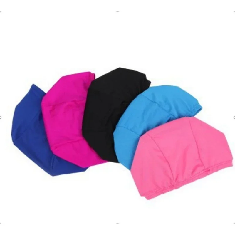 1Pcs Men Women Children Solid Color Sporty Ultrathin Bathing  Caps Protect Ears Long Hair Swimming Tools 3