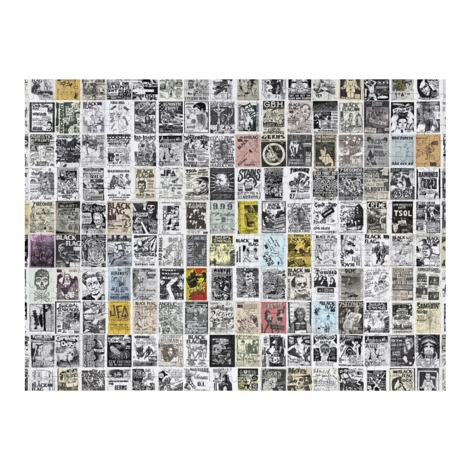 

Vintage Punk Rock Flyers Jigsaw Puzzle Custom Gifts Works Of Art Puzzle