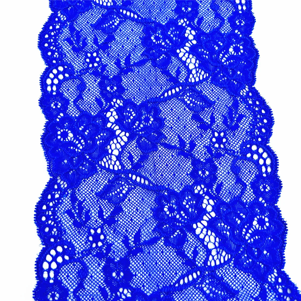 3y/lot Width 16.50cm Navy Blue Elastic Stretch Lace Trim 4