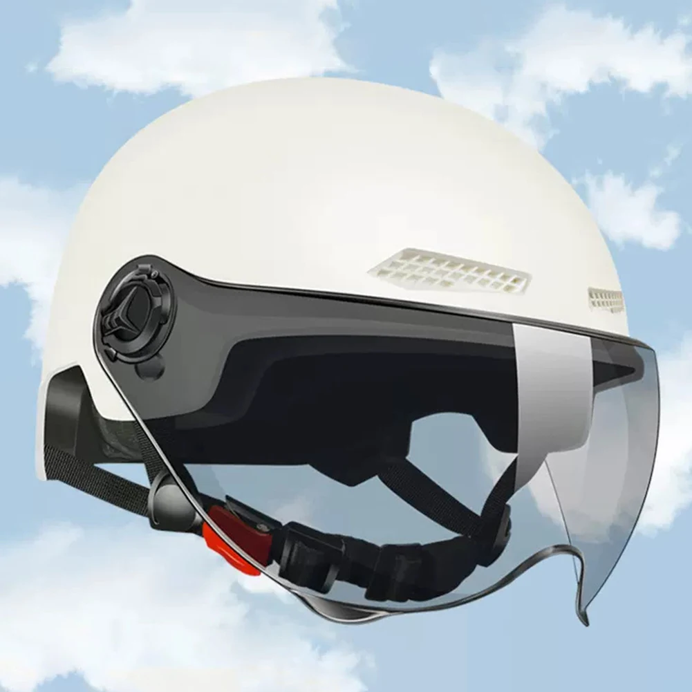 Electric Bike Helmet Lightweight Bicycle Helmet Adjustable Scooter Helmet Breathable Detachable Lining for Summer