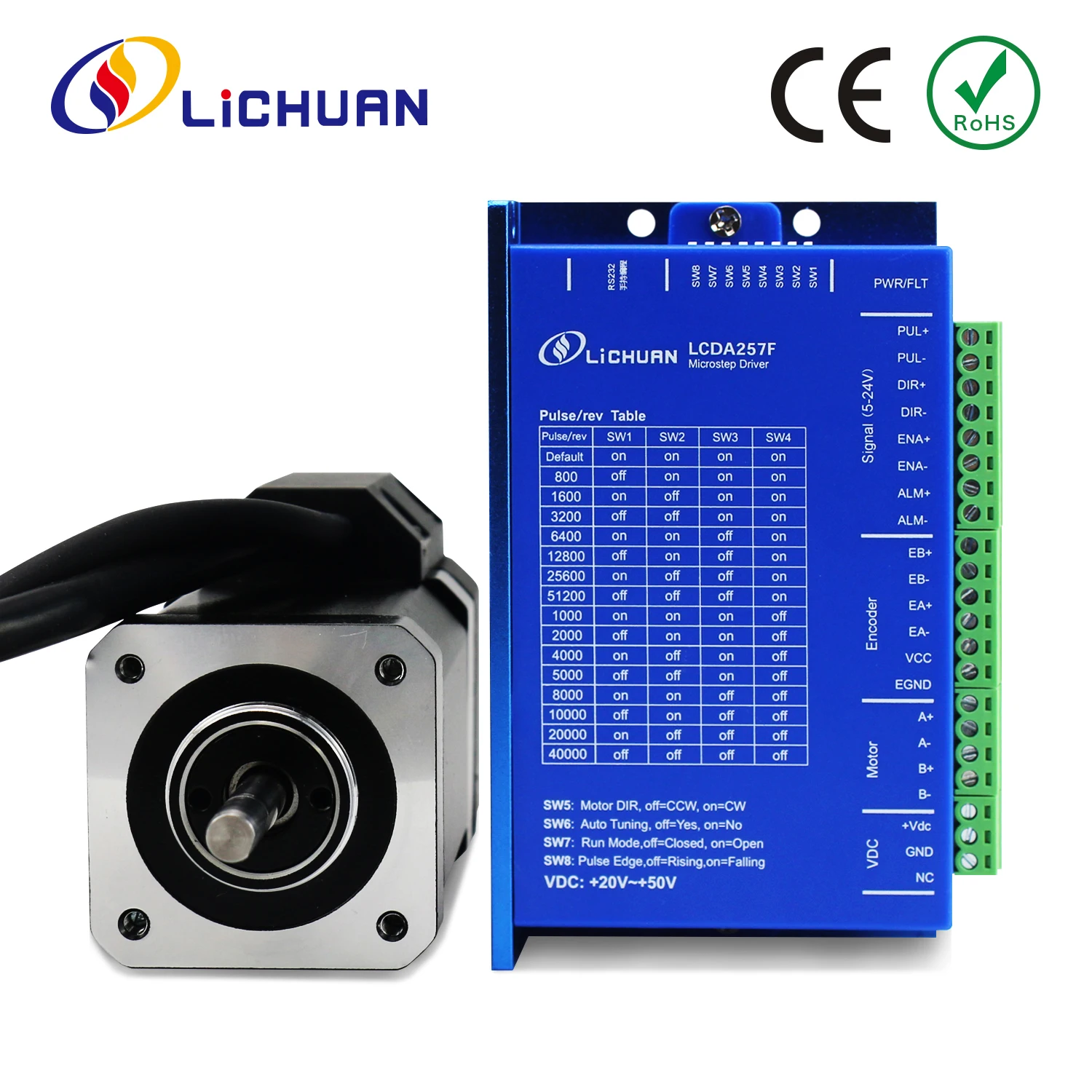 

Factory Price 2 Phase Nema17 Closed Loop Stepper Driver Motor 1.2A 0.48N.m 0.72N.m DC Closed Loop Stepper Motor Kit for Robot