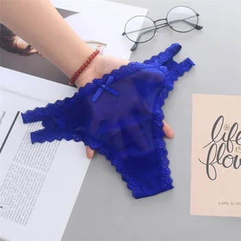 Summer Thin Panties Sexy Hollow Out Women\'s Lace Seamless Underwear Low Waist Lingerie G-String Breathable Comfort Lady Briefs 5