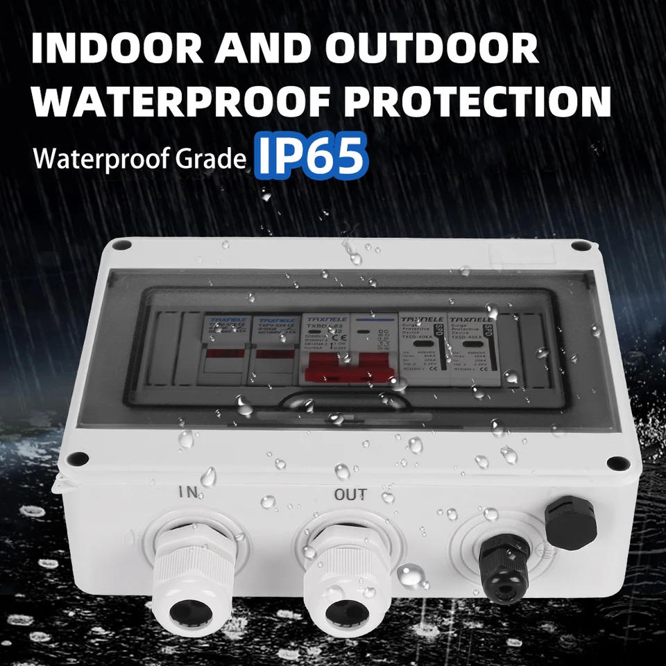 太陽光発電 PV DC コンバイナボックスサージ雷保護 1 入力 1 出力 DC