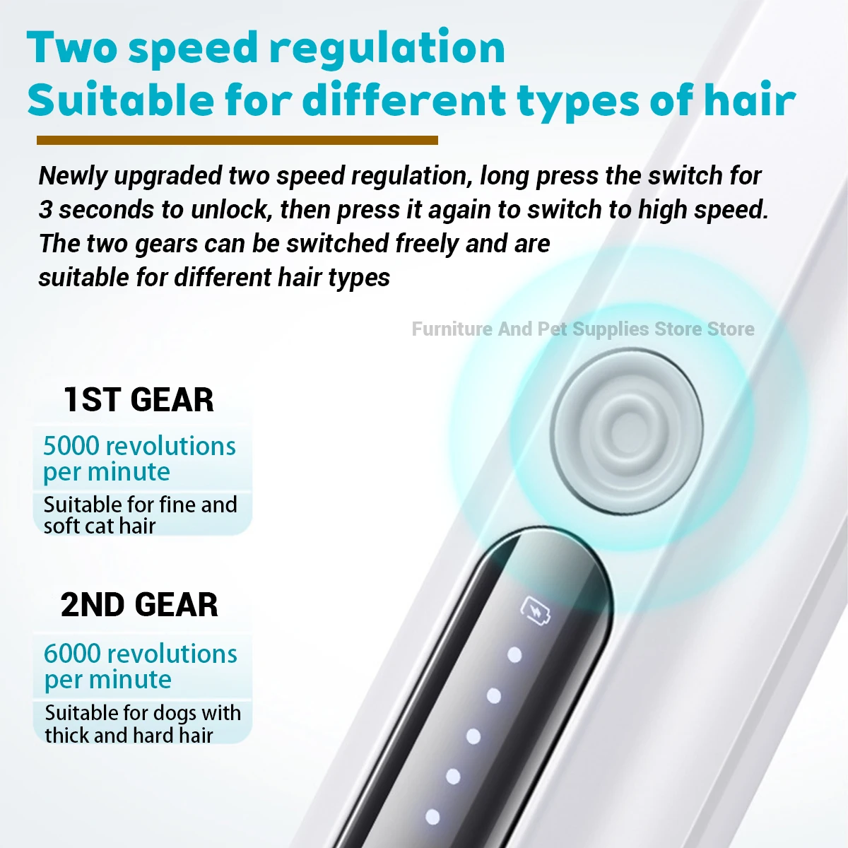 New Type Of Dog Paw Travel Lock Function Fully Waterproof Pet With LED Display Screen Cat Hair Trimmer_voghion.com
