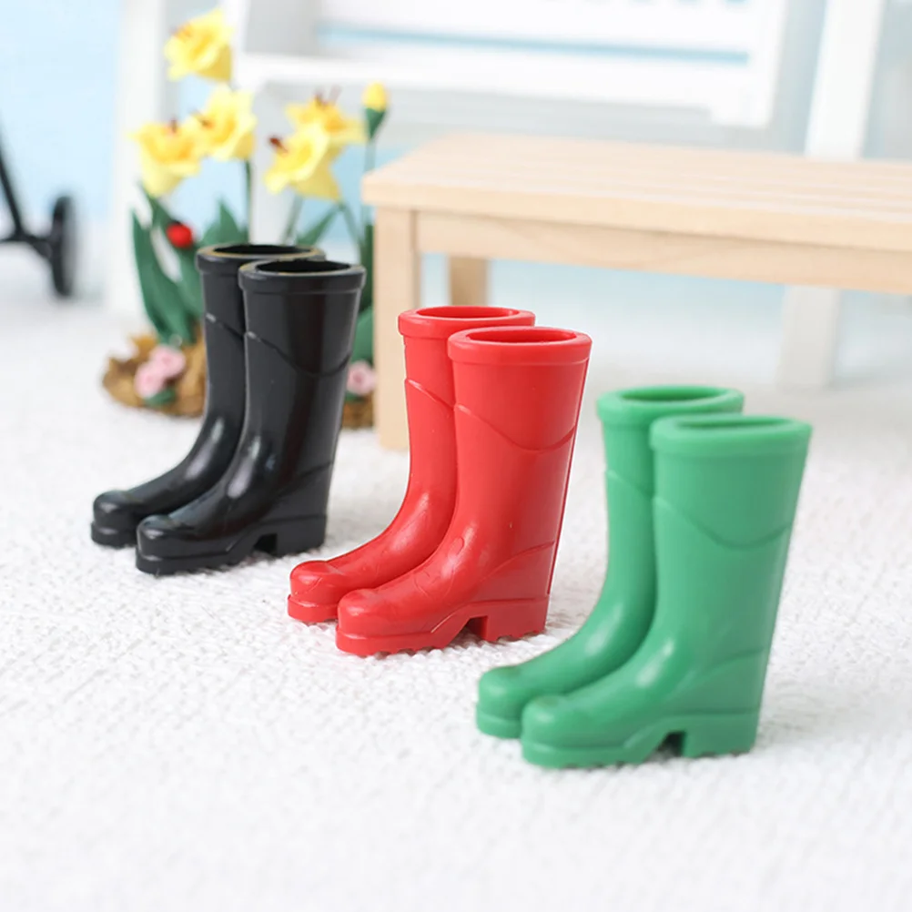 

Miniature Santa Claus Rain Boots for Dollhouse Scene and Christmas Stocking Stuffers