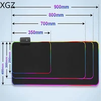 XXL 80X30cm RGB 12 Light Geometric Large Gamer Mouse Pad Gaming Mousemat LED Keyboard pad Illuminated Desk mat for Computer - Image 6