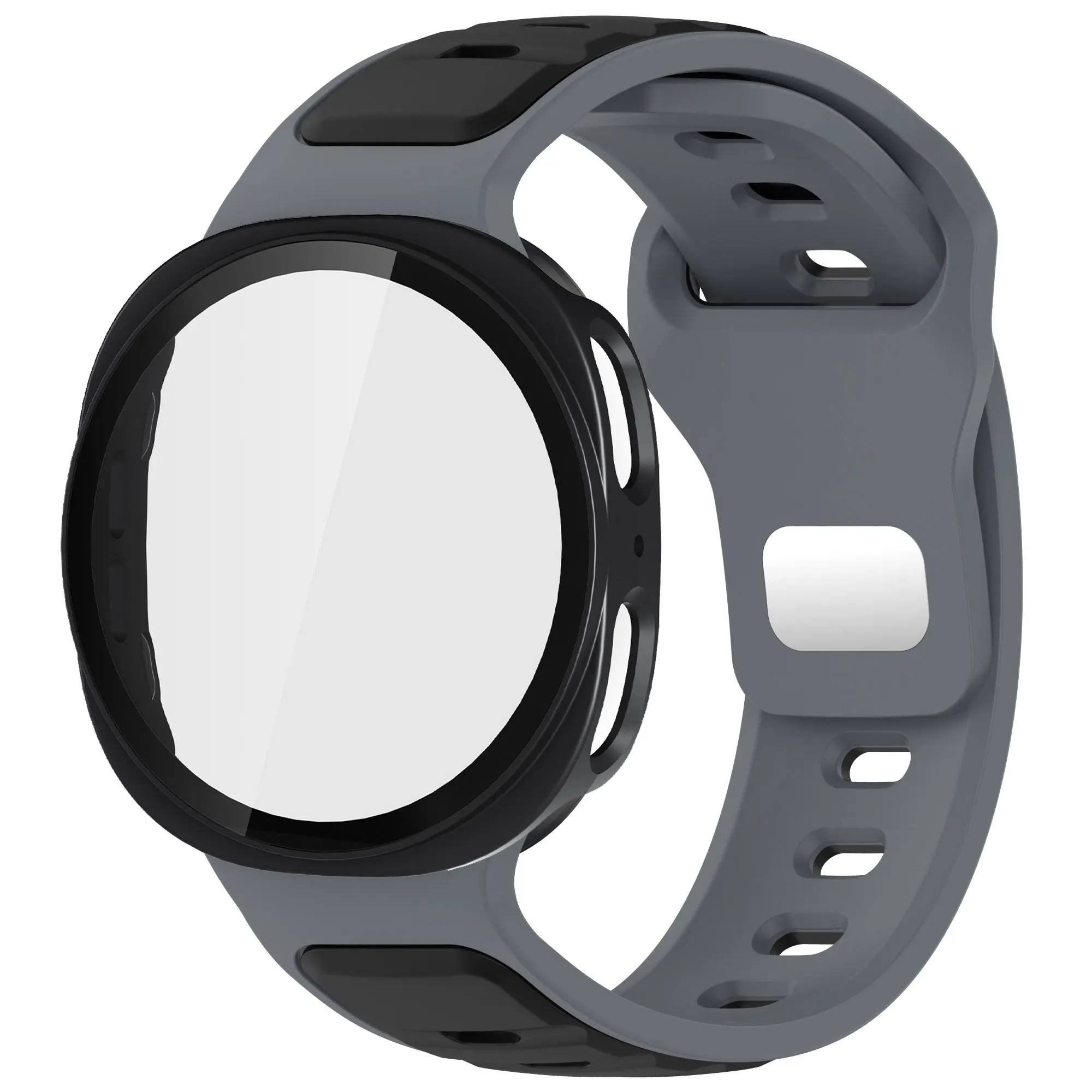 Premium Tempered Glass Protective Case with Silicone Strap