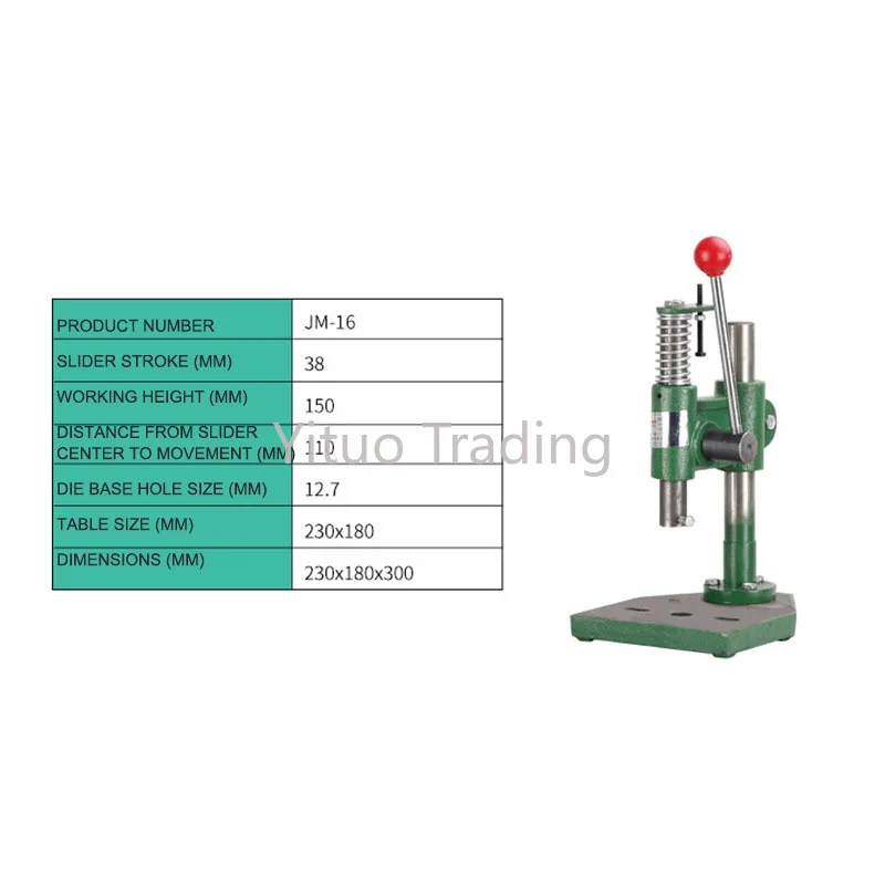 JH16 /JR16 hand press machine Manual presses machine Small industrial hand  press Mini industrial hand press