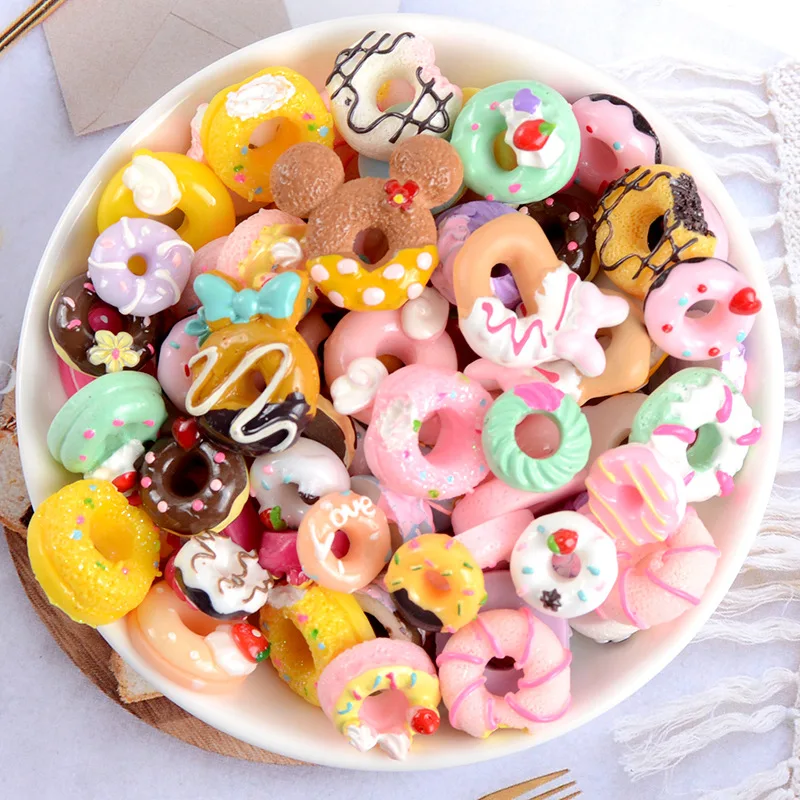 Slime Kit 10pcs/set Slime Charms Mixed Resin Ice cream Candy Donut Beads DIY Accessories