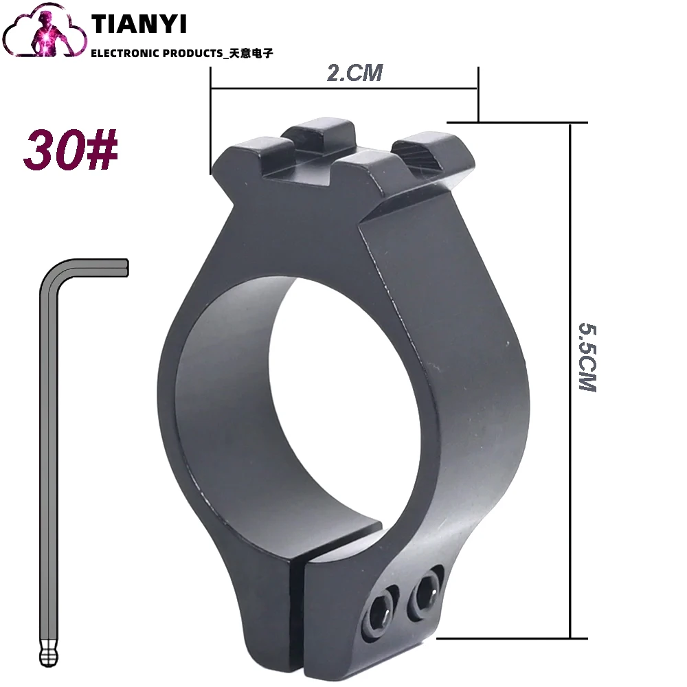Scope Optics Permanent Fixed Rings 30mm 1 inch Mount Fits 25.4mm 30mm Tube Diameter