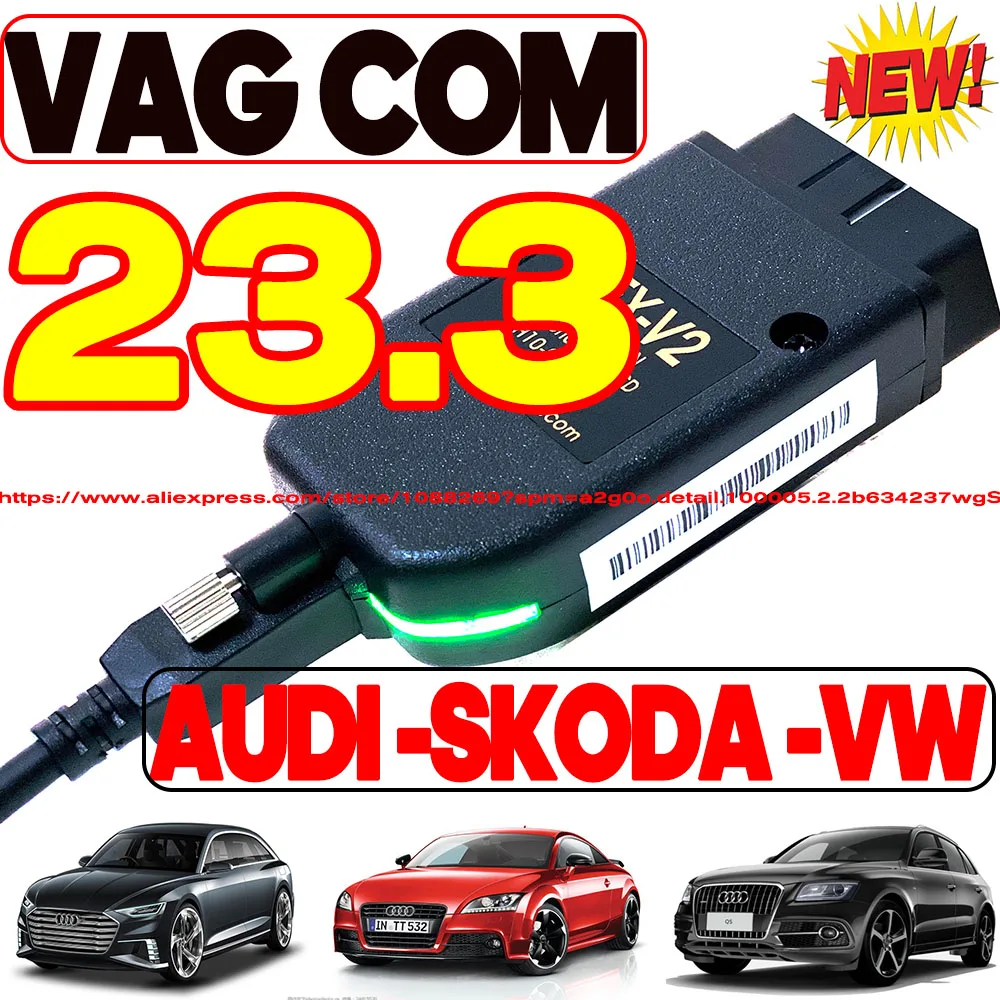 Actualización de escáner VAG V23.3, herramienta VAG KKL VAG COM Cable ...
