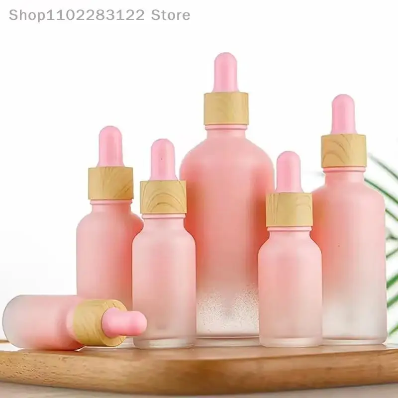 피펫 스포이드 포함 핑크 프로스트 유리병, 에센셜 오일 병, 화장품 에센스 포장, 5 ml, 10 ml, 15/20 ml 피펫 스포이드 포함 핑크 프로스트 유리병, 에센셜 오일 병, 화장품 에센스 포장, 5 ml, 10 ml, 15/20 ml