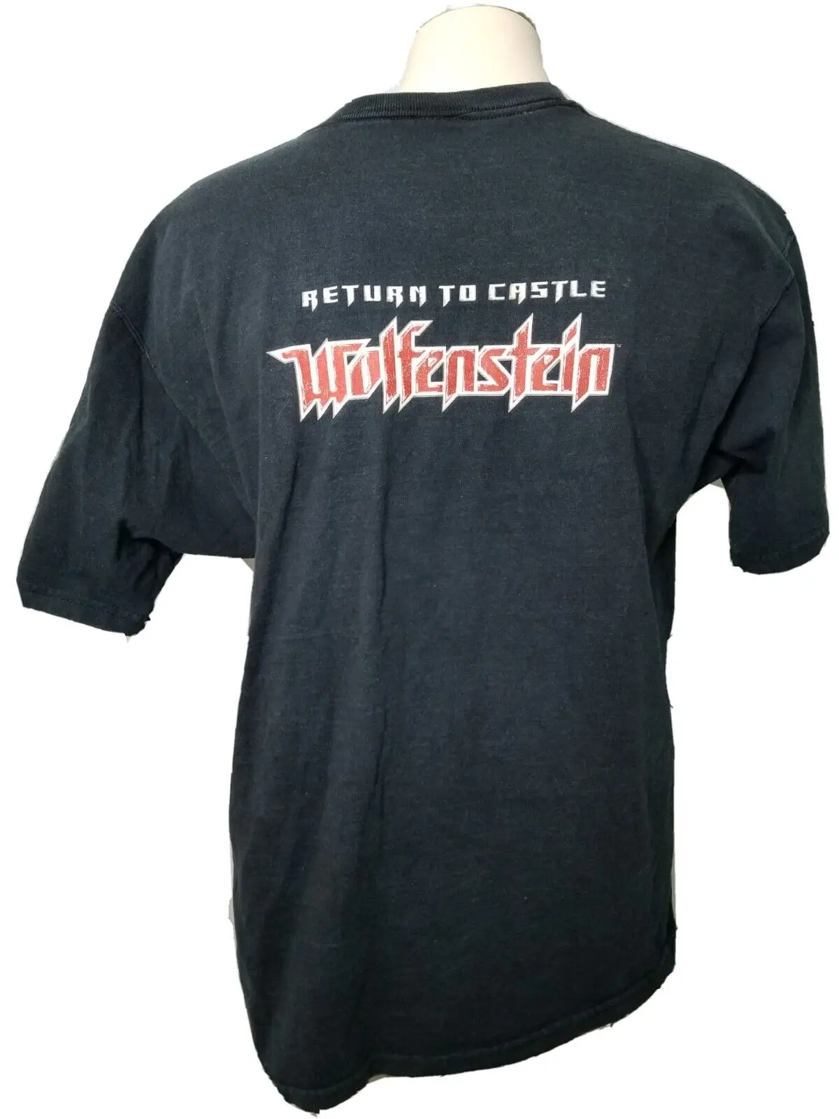 Retro Mens Xl Ritorno A Castle Wolfenstein Tee T-Shirt Distressed