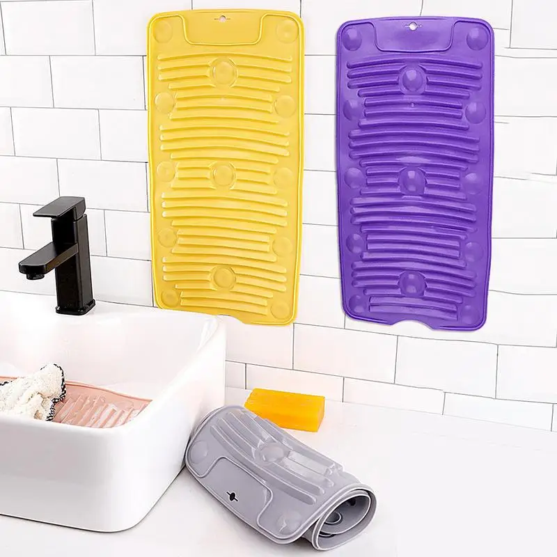 Silicone Washboard Travel Portable Thicken Mini Foldable AntiSkid Washboard  For Hand Washing Clothes NonSlip Laundry Accessories - AliExpress