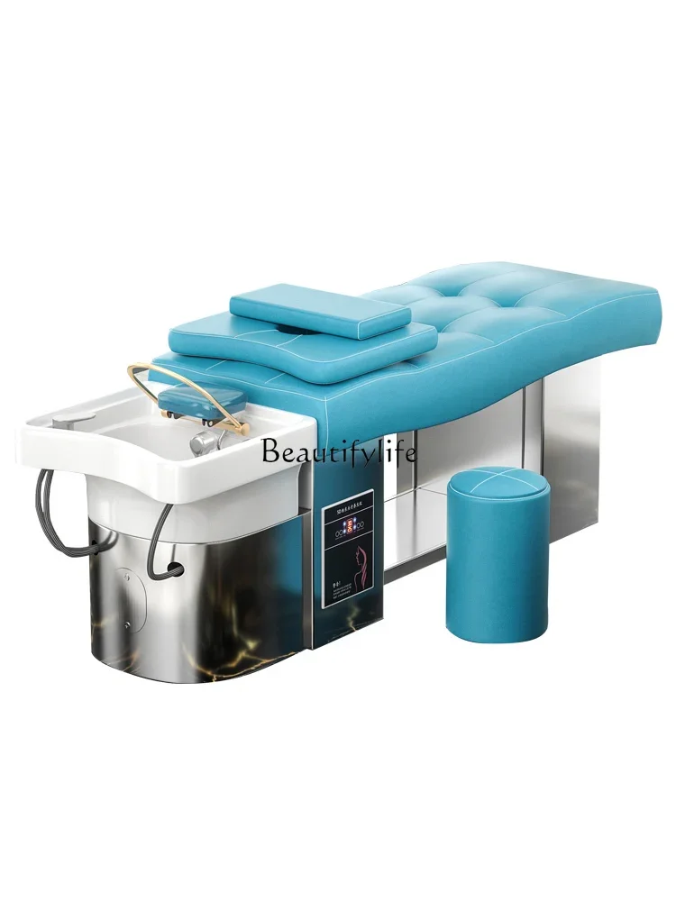 Ceramic Basin Steel Frame High-End Thai Shampoo Chair Water Circulation Fumigation Beauty Salon Special Head Therapy Bed flat bottomed kettle special food grade 304 stainless steel induction cooker tea table teapot and electric ceramic pot for mak