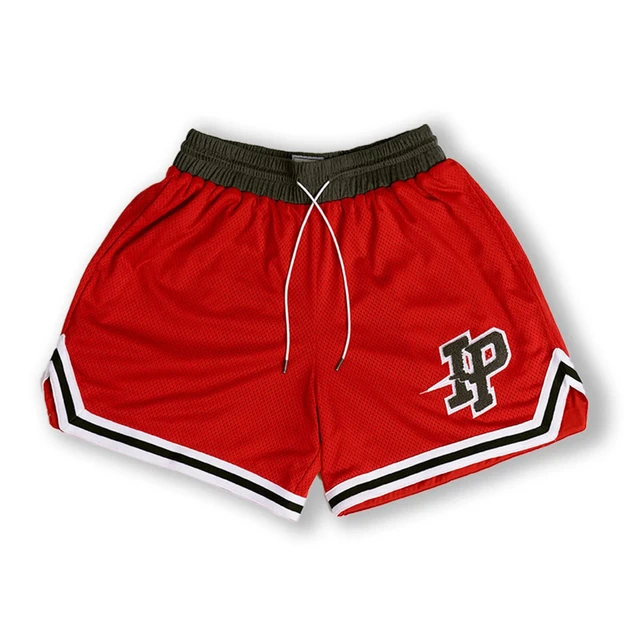 Summer new embroidered logo casual men's shorts Mesh quick drying fashion quarter pants Loose running basketball workout pants - Image 6