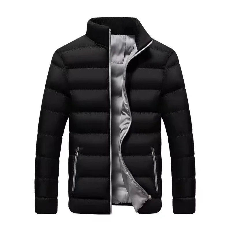 

Мужская зимняя куртка, модная Повседневная ветровка с воротником-стойкой, теплое пальто, верхняя одежда, куртка большого размера для отдыха на открытом воздухе и походов, мужская одежда