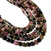 Fine 100% Natural Stone Beads Faceted Tourmaline Loose Round Gemstone  For Jewelry Making DIY Bracelet Necklace Charms 2-4mm 4