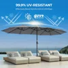 13ft Large Patio Umbrellas with Base Included, Rectangle Oversized Double Sided Umbrella Outdoor Patio for Pool, Market, Deck 2