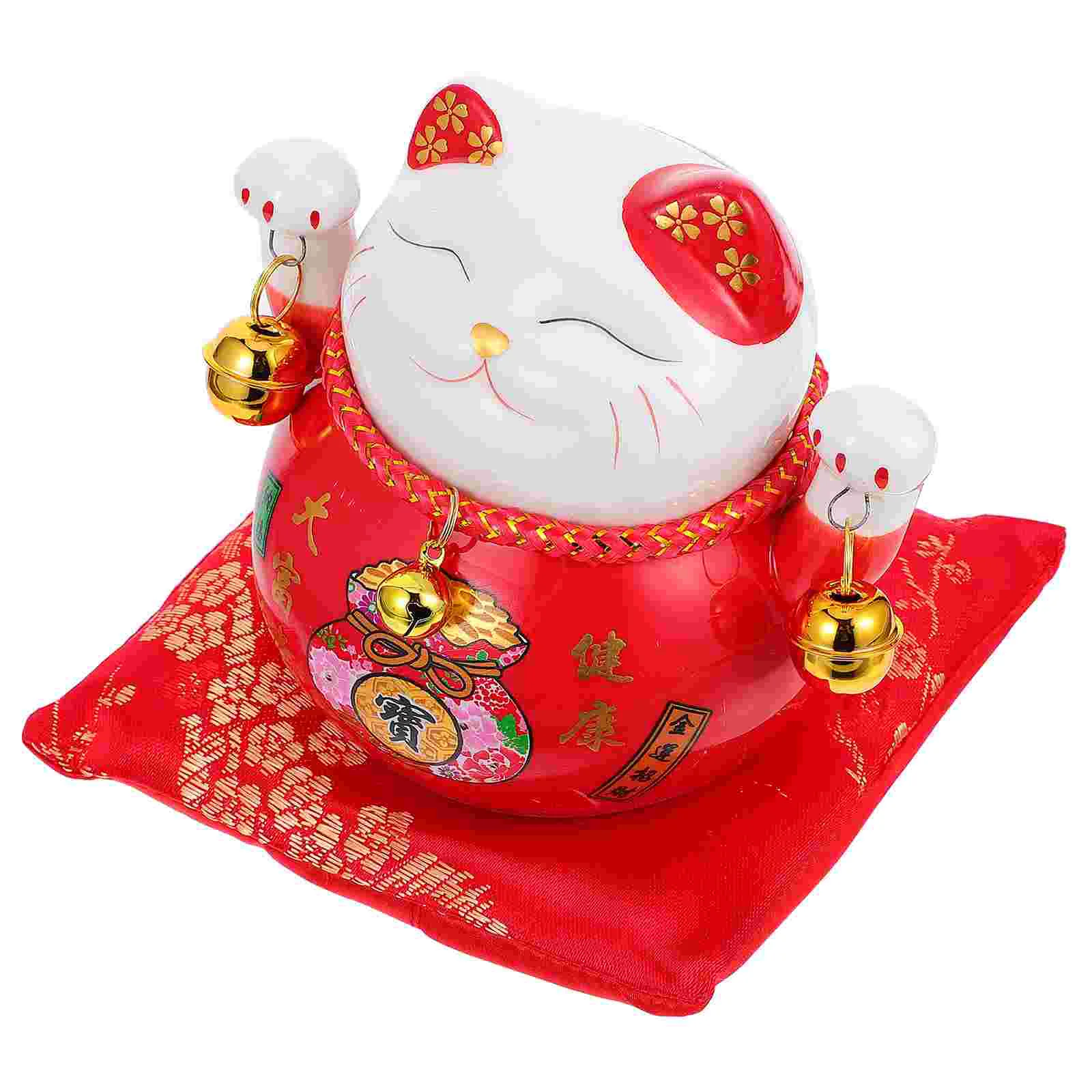 

Japanese Ceramic Maneki Neko Lucky Cat Ornament Tiny Animal Figurines Coin Bank